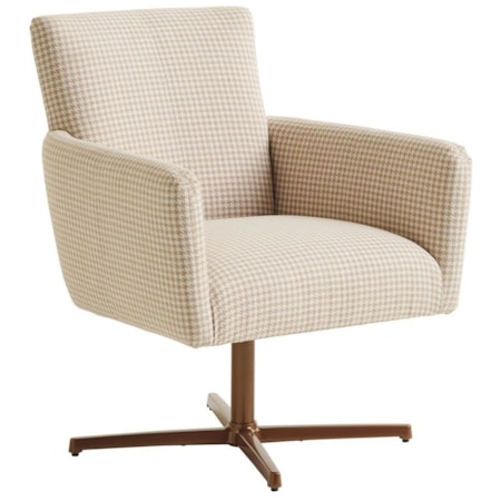 Brooks Swivel Chair with Brass Base