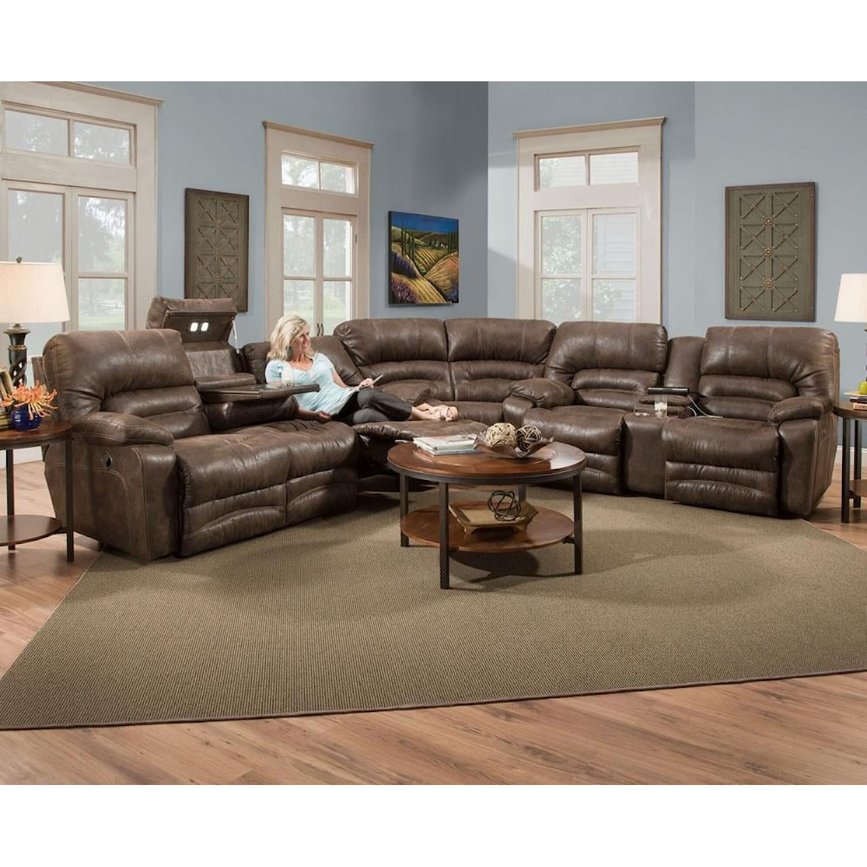 Franklin 500 Legacy Manual Reclining Sectional Sofa