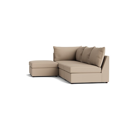 Outdoor 4-pc. Chaise Sofa w/Ottoman