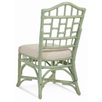 Tropical Side Chair with Upholstered Seat
