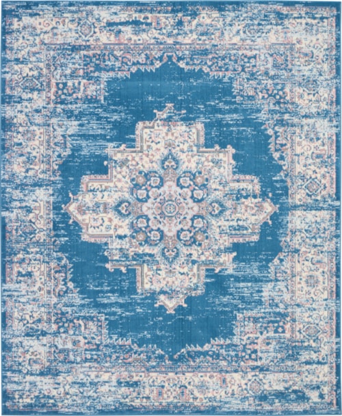 7' x 10' Blue Rectangle Rug