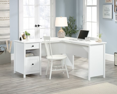 Cottage 2-Drawer L-Shaped Desk with File Drawer