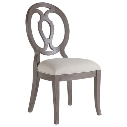 Axiom Oval Back Side Chair with Upholstered Seat