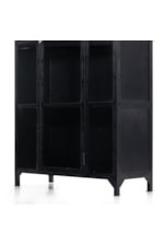 Four Hands Belmont VBEL Contemporary Arched Metal Cabinet with Glass Doors