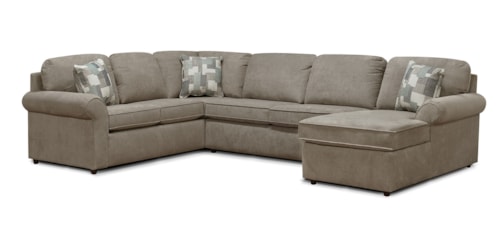 Casual 3-Piece Sectional Sofa with Chaise