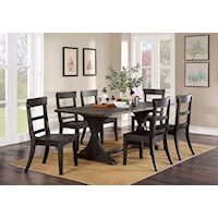 Rustic 7-Piece Dining Table Set