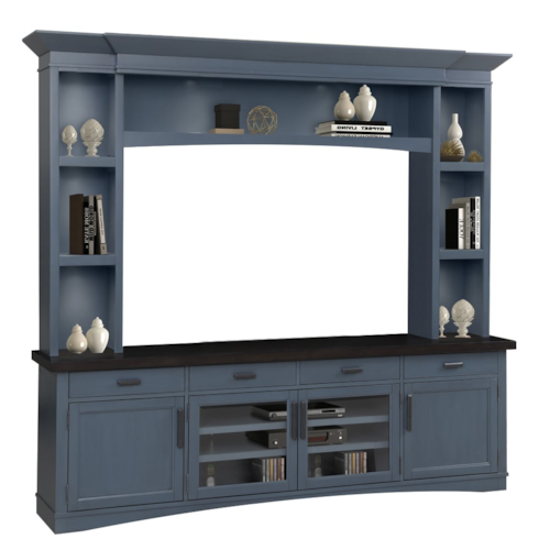 Farmhouse Entertainment Center with LED Lighting