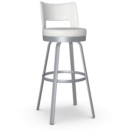 34" Upholstered Spectator Swivel Stool