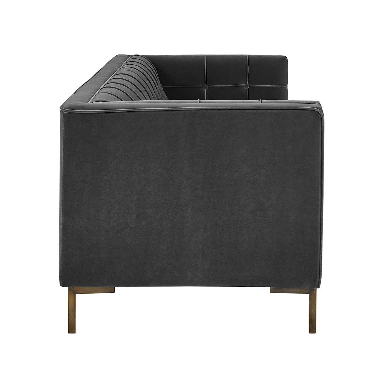 Prime Isaac Gray Velvet Sofa