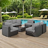 Modway Sojourn Outdoor 7 Piece Sectional Set