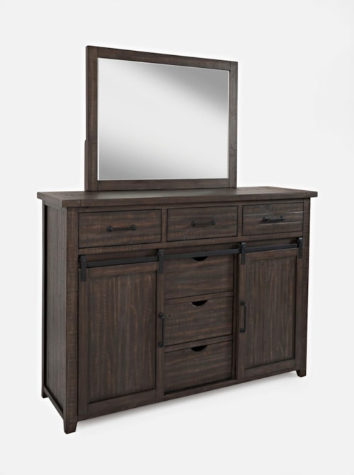 Madison County Farmhouse Barn Door Dresser - Sturdy Compliant