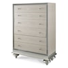Michael Amini Hollywood Swank Upholstered Five Drawer Chest