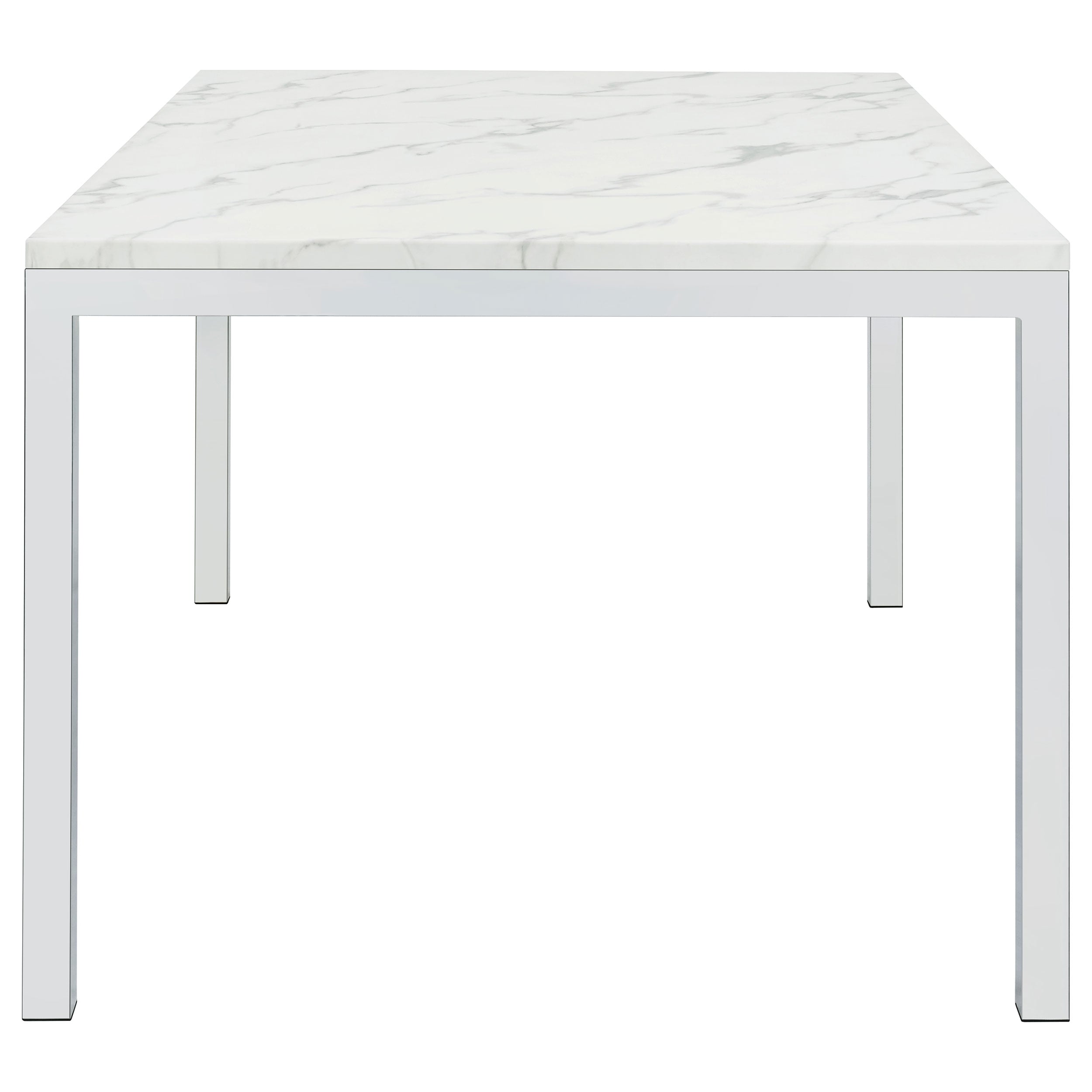 Athena 64-inch Faux Marble Dining Table
