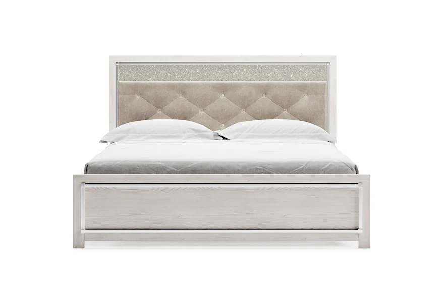 Altyra King Upholstered Panel Bed by Signature Design by Ashley at VanDrie Home Furnishings