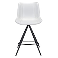 Aki Counter Chair (Set of 2) White & Black