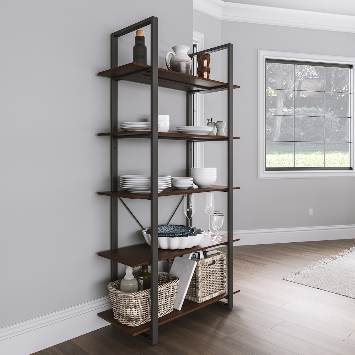 homestyles Merge 5-Shelf Bookcase