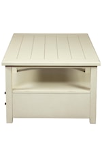 Riverside Furniture Sullivan 2 Drawer Chairside Table in Country White Finish