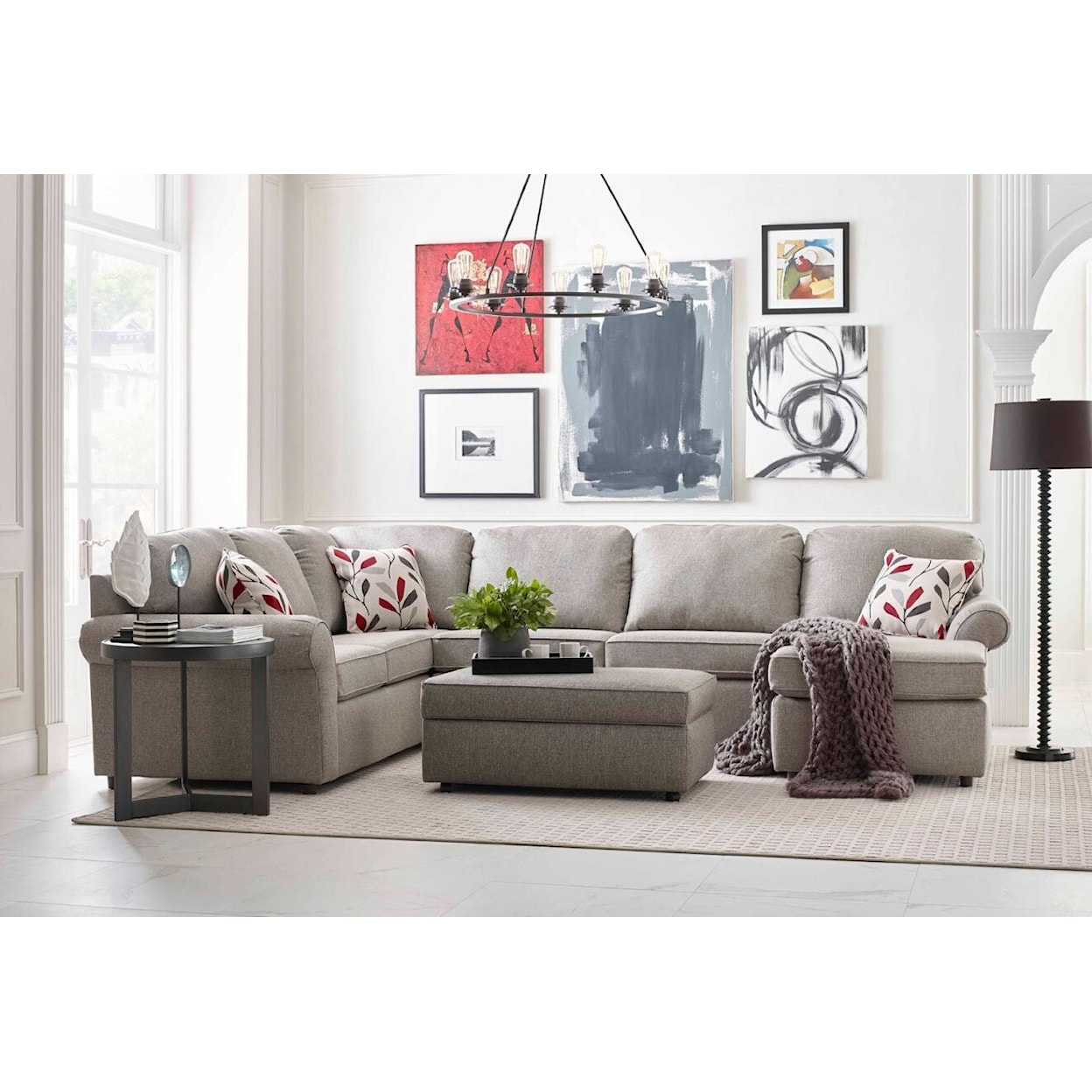 Dimensions 2400/X Series - Malibu 4-Piece Sectional Sofa