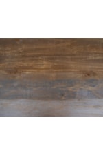 Soft multi-colored finish on hand distressed wood provides an antique look