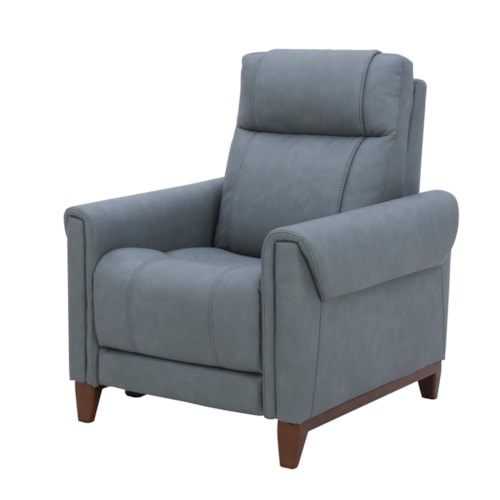 Transitional High Leg Power Recliner with Power Headrest