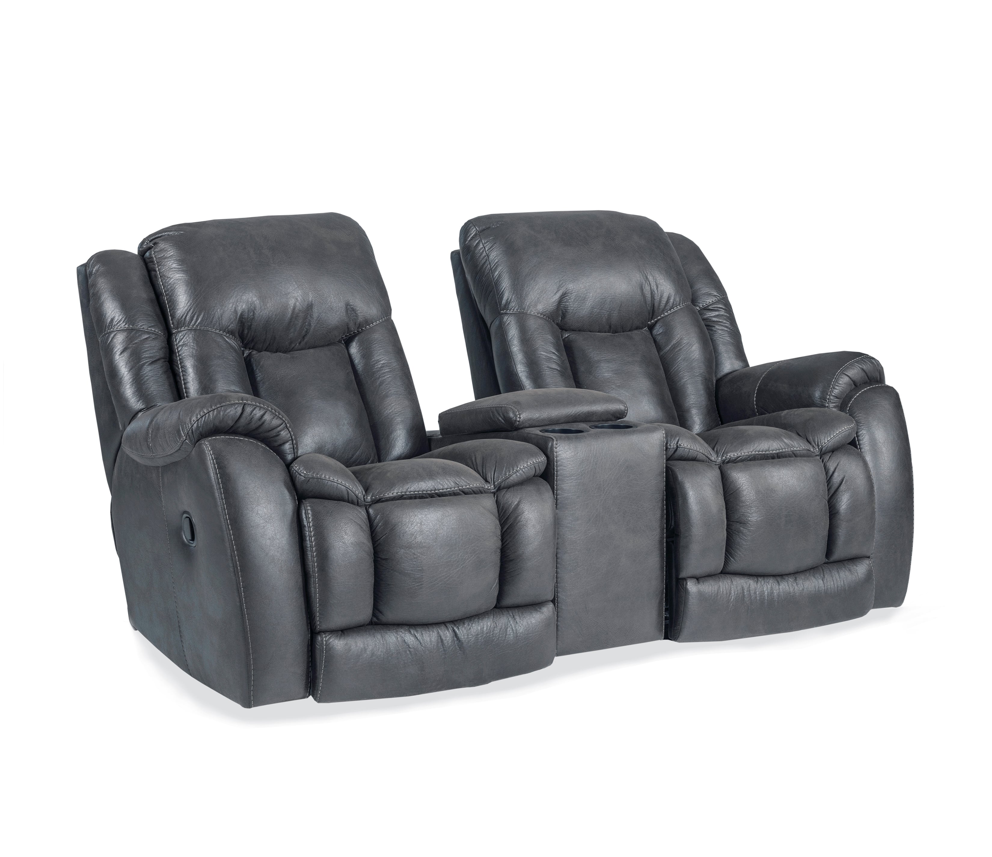 HomeStretch 209 2092314 Casual Rocker Reclining Loveseat with Center