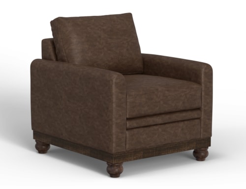 Contemporary Armchair with Throw Pillow