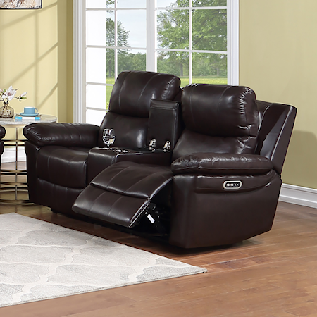 Power Reclining Console Loveseat