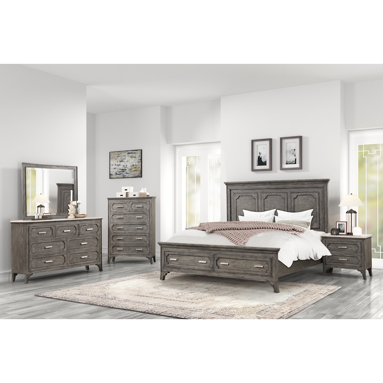 New Classic Furniture Lisbon California King Panel Bed