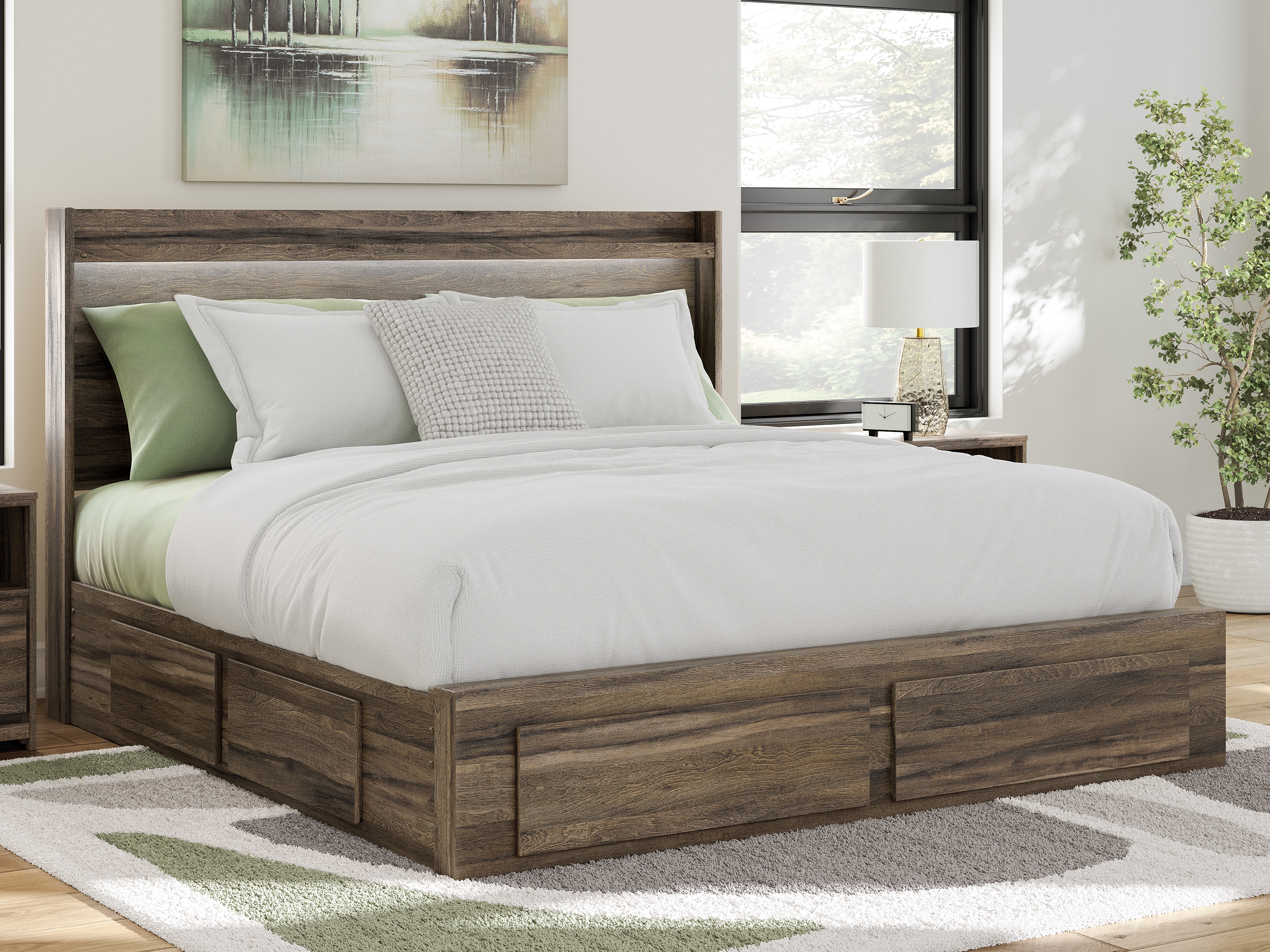 Signature Design by Ashley Elbrim King Panel Storage Bed