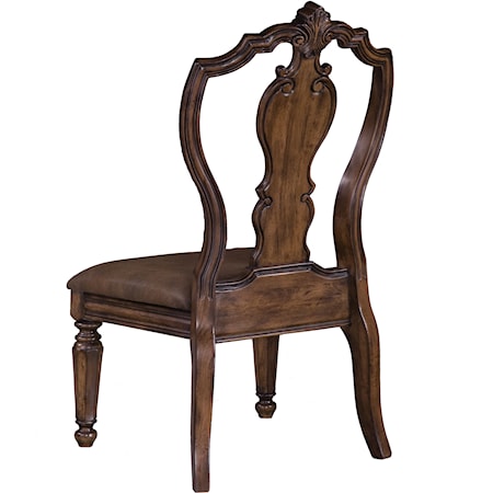 Carved Back Side Chair
