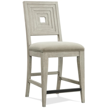 Uph Wood-Bk Cntr Stol 2in