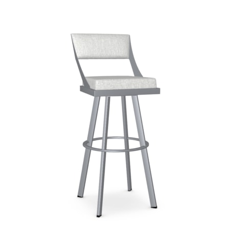 Upholstered Spectator Height Swivel Stool