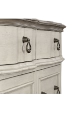 Libby Chesapeake Traditional White Storage Credenza with Scalloped Detailing