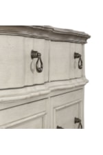 Liberty Furniture Chesapeake Traditional White Storage Credenza and Hutch with LED Lighting