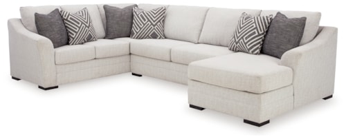 3-Piece Sectional With Chaise in Performance Fabric