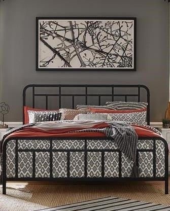 Magnussen Home Harper Springs Bedroom B5321-57 Industrial Queen Metal ...