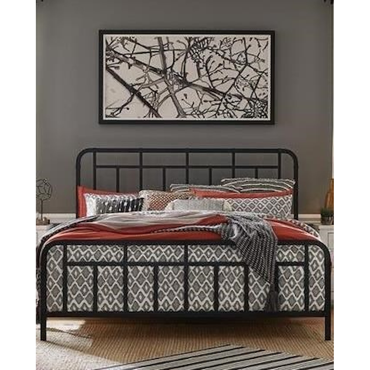 Magnussen Home Harper Springs Bedroom Queen Metal Panel Bed