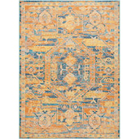 5'3" x 7'3" Teal/Sun Rectangle Rug