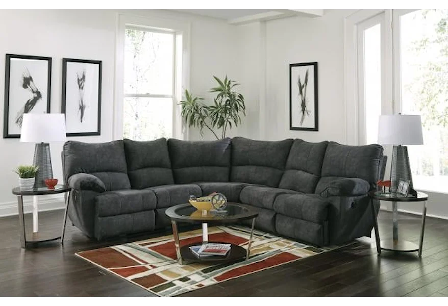 135 Shane Sectional L-Shaped Lay Flat Sectional  by Catnapper at Galleria Furniture, Inc.