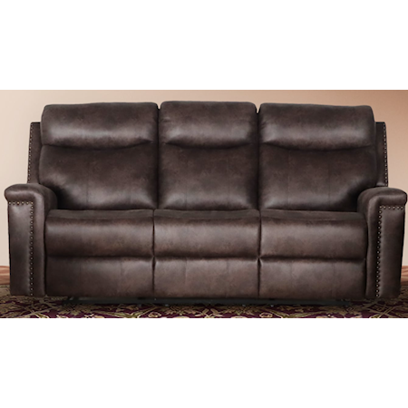 Quade Sofa W/Dual Recliner-Mocha