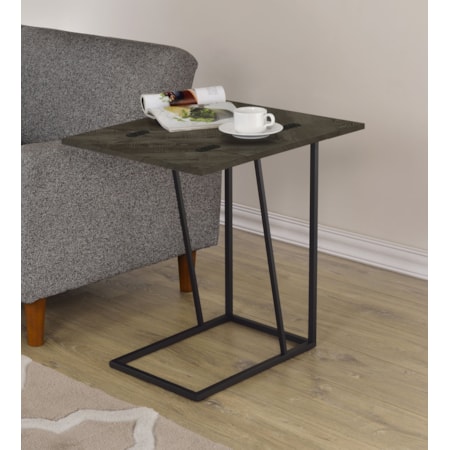 Carly Expandable C-Shaped Side Table