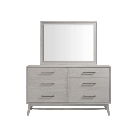 6-Drawer Dresser with Mirror