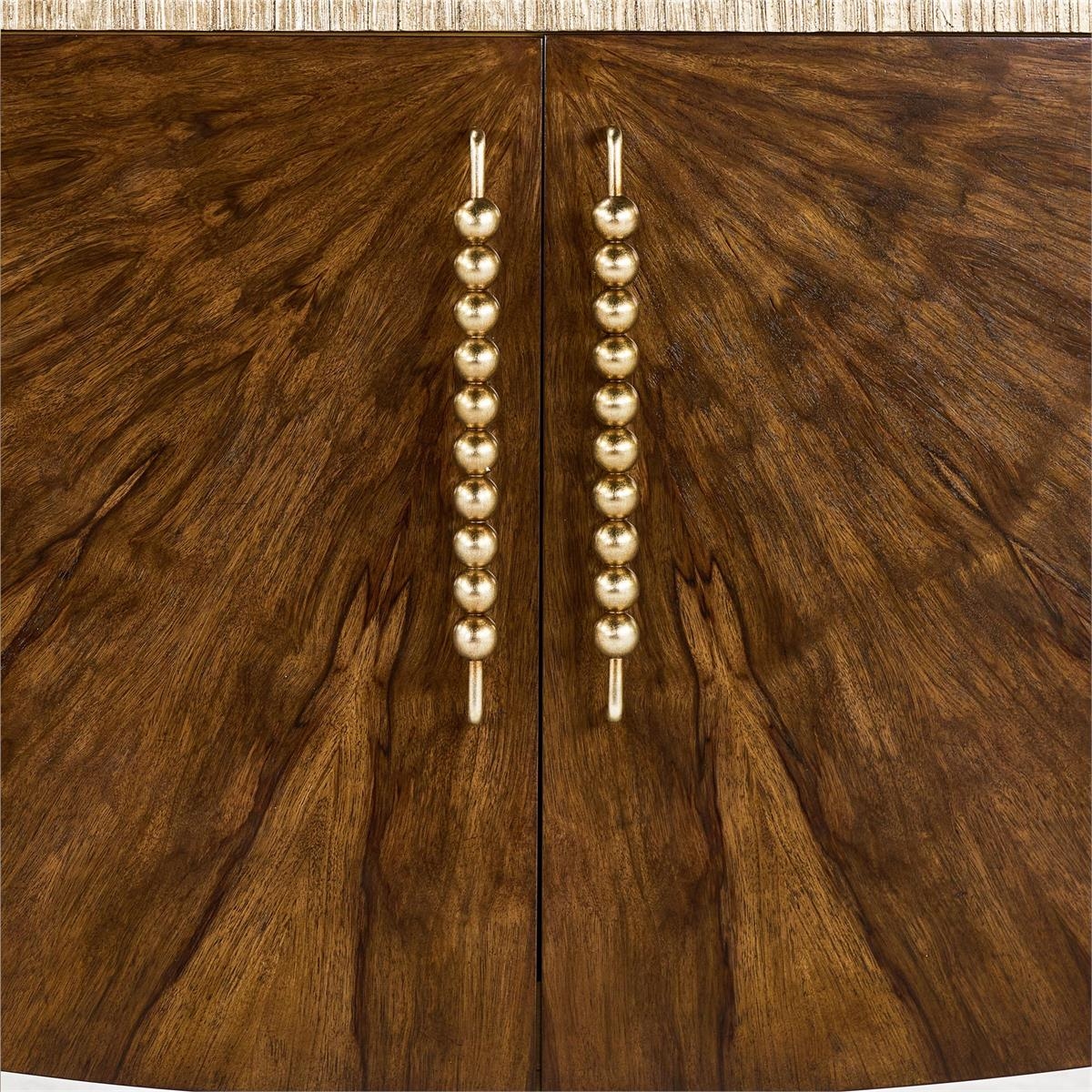 Modern Rustic 4-Door Curved Credenza