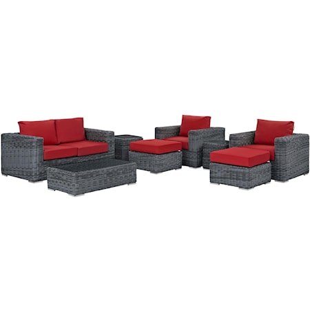 Outdoor 8 Piece Sectional Set