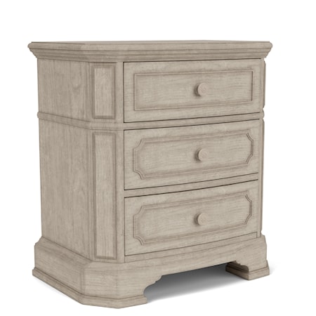 3-Drawer Nightstand with Dual USB Ports