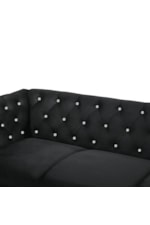 New Classic Emma Glam Crystal Loveseat with Button Tufting