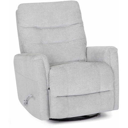 Casual Swivel Glider Recliner with Aluminum Handle