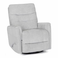 Casual Swivel Glider Recliner with Aluminum Handle