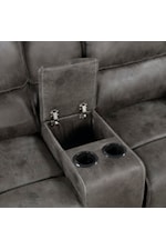 Homelegance Proctor Casual Dual Power Reclining Loveseat with Center Console and USB Port