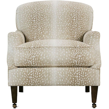 Transitional Accent Chair with Tapered Legs